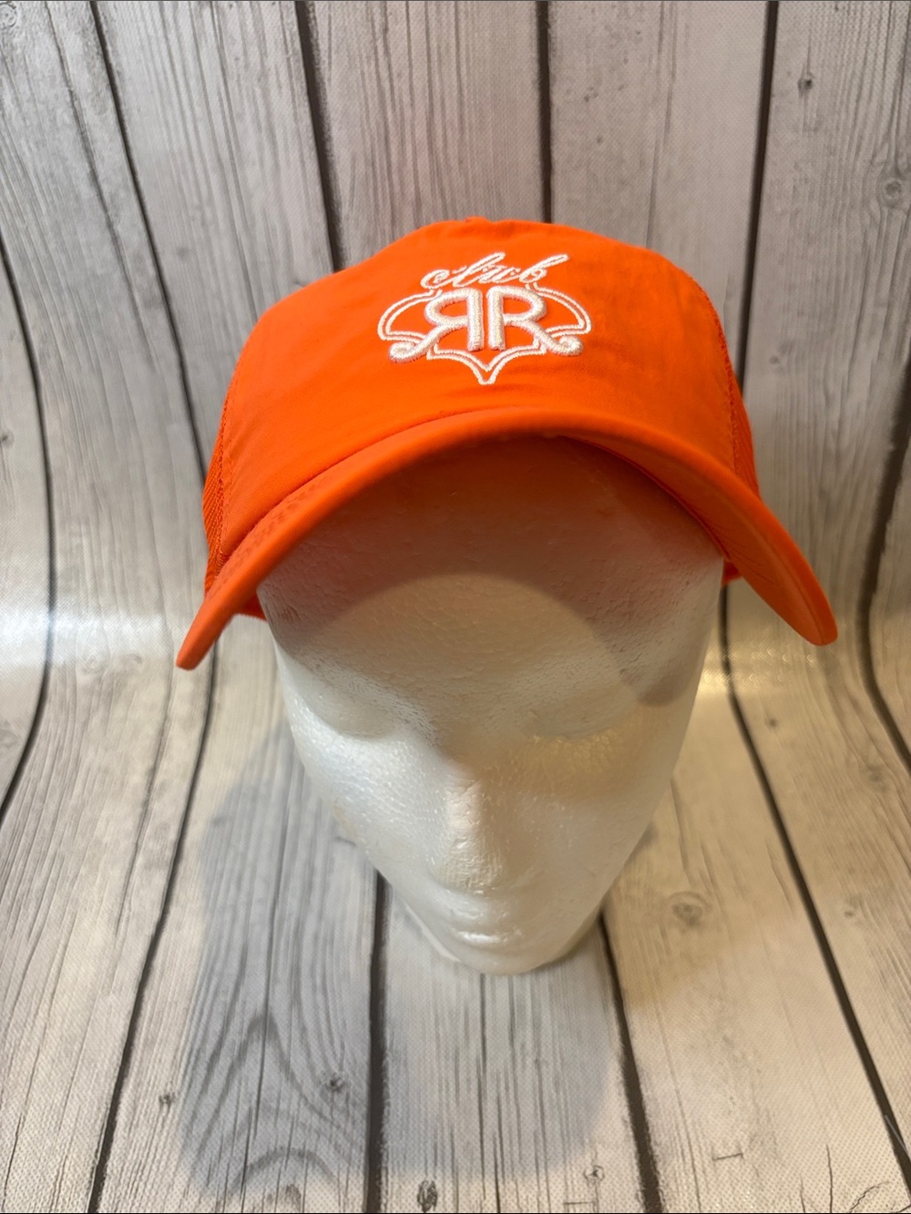 Roller Rabbit Bright Orange Mesh Trucker Hat with White Logo